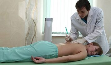 Blocking for the osteochondrosis of the cervical column