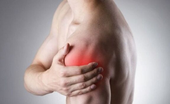 Glenohumeral arthritis as a cause of back pain below the left shoulder blade.