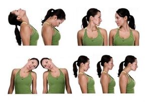 A set of therapeutic exercises for cervical osteochondrosis.